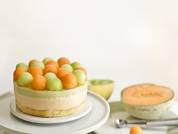 Tarta de mousse de melón